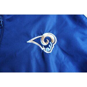 VTG St Louis Rams Windbreaker Jacket Mens L Blue Sports Illustrated